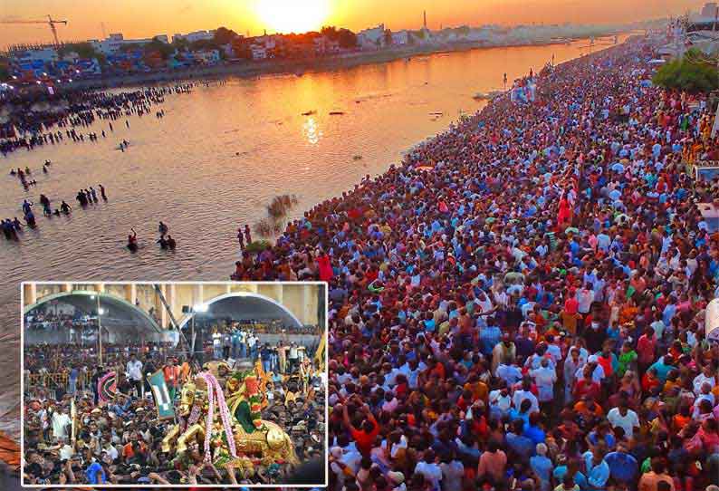 பச்சைப்பட்டு உடுத்தி கள்ளழகர் வைகைஆற்றில் இறங்கினார்- 10 லட்சத்திற்கும் மேற்பட்டவர்கள் தரிசனம்