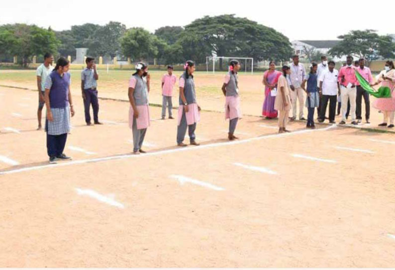 மாற்றுத்திறனாளிகளுக்கு தடகள போட்டி-கலெக்டர் திவ்யதர்சினி தொடங்கி வைத்தார்