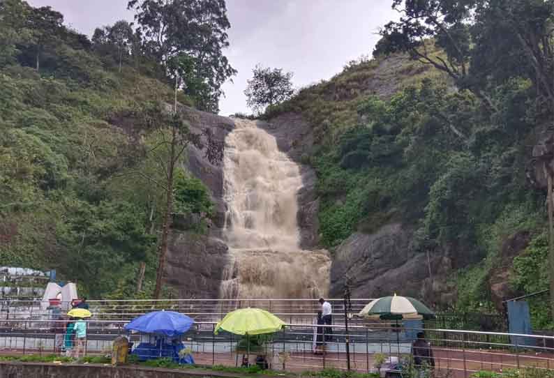 கொடைக்கானலில் கொட்டித்தீர்த்த மழை