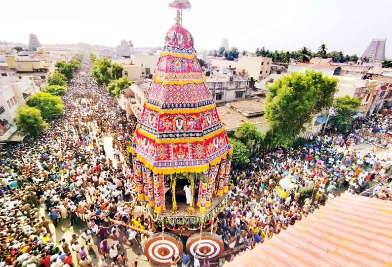 ஸ்ரீரங்கம் ரெங்கநாதர் கோவில் சித்திரை தேரோட்டம் கோலாகலம்