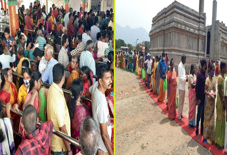 மேட்டுப்பாளையம் வனபத்ரகாளியம்மனுக்கு சிறப்பு பூஜை - பக்தர்கள் நீண்ட வரிசையில் நின்று சாமி தரிசனம்