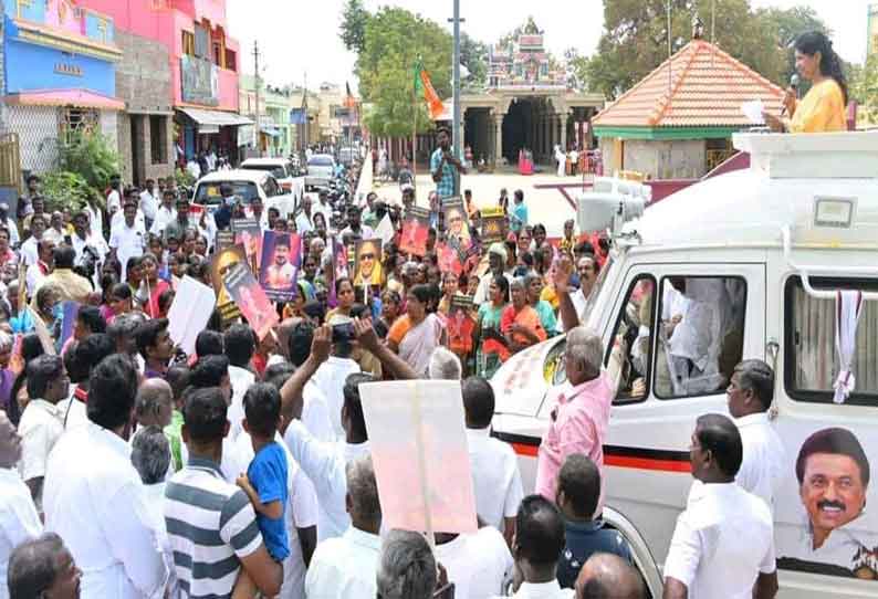 “தமிழக அரசின் அனைத்து திட்டங்களும் இல்லம் தேடி வரும்”- கனிமொழி எம்.பி. பிரசாரம்