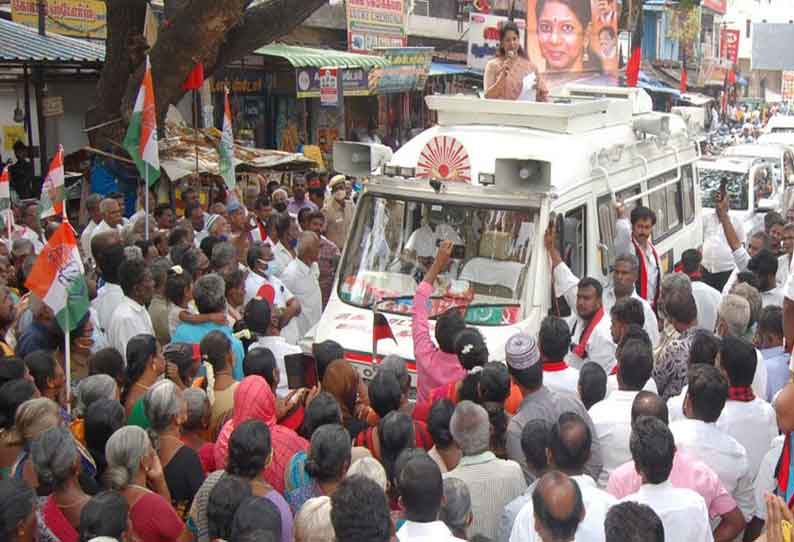 “வளர்ச்சி திட்டங்கள் நிறைவேற தி.மு.க. கூட்டணியை ஆதரியுங்கள்” - கனிமொழி எம்.பி. பிரசாரம்