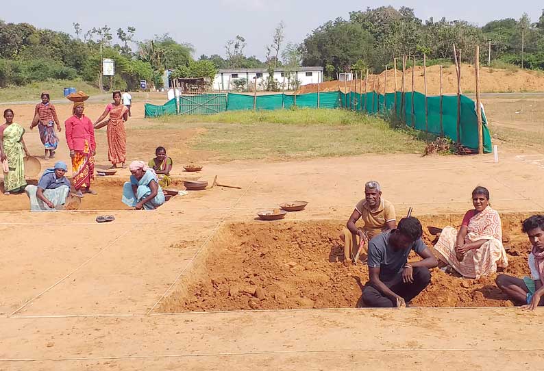 மாளிகைமேட்டில் இரண்டாம் கட்ட அகழாய்வு பணி