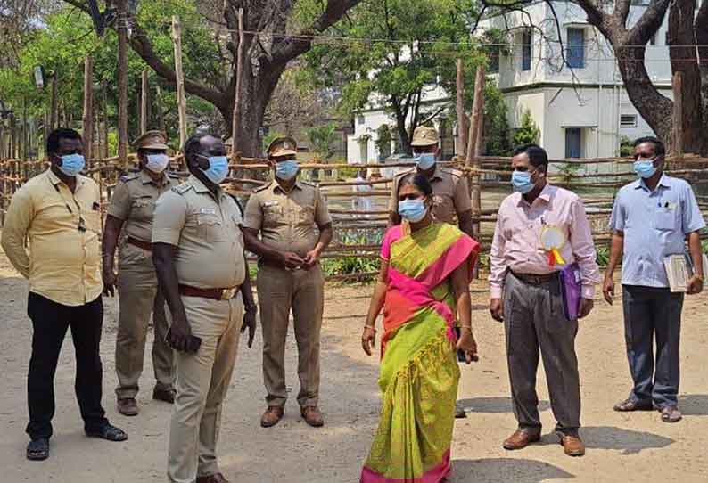 பள்ளிகொண்டா வாக்கு எண்ணும் மையத்தில் போலீஸ் சூப்பிரண்டு, தேர்தல் பார்வையாளர் ஆய்வு