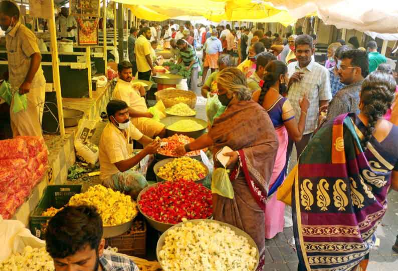 கோவையில் பூக்கள் விலை உயர்வு