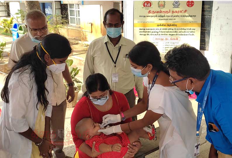 தமிழ்நாடு முழுவதும் 43 -ஆயிரம் மையங்களில் போலியோ சொட்டு மருந்து முகாம்