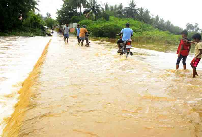 தரைப்பாலத்தை மூழ்கடித்த பாலாற்று வெள்ளம்