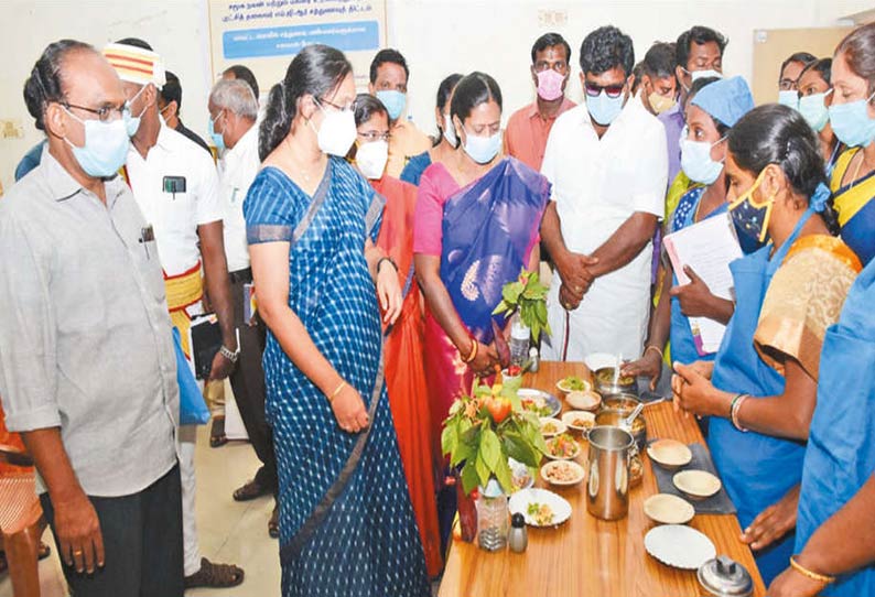 சத்துணவு பணியாளர்களுக்கான சமையல் போட்டி; காஞ்சீபுர கலெக்டர் தொடங்கி வைத்தார்