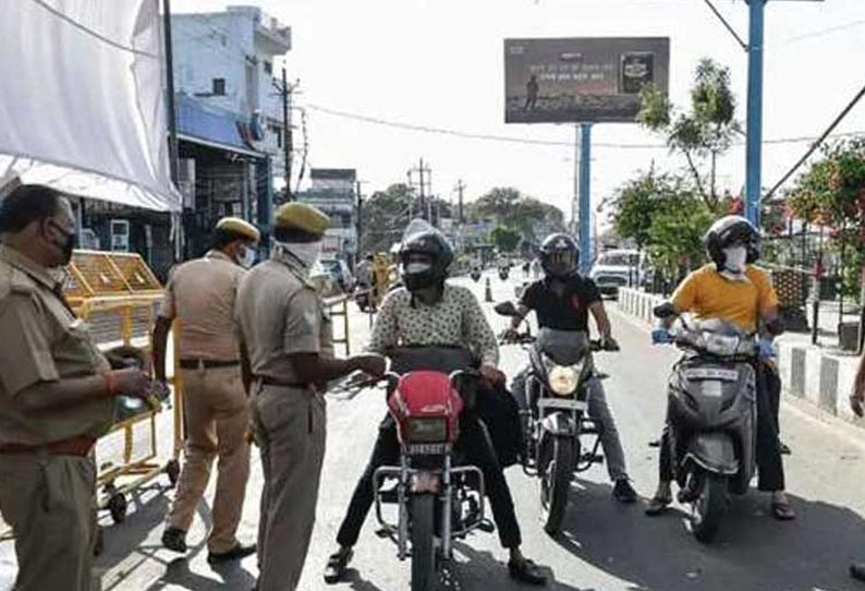 காஞ்சீபுரம் மாவட்டத்தில் முழு ஊரடங்கை மீறியதாக 1,024 பேர் மீது வழக்கு