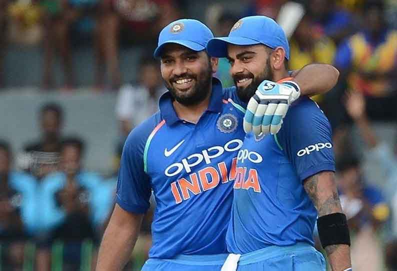 ஒருநாள் போட்டி பேட்டிங் தரவரிசை : விராட் கோலி 2-வது இடம் :ரோகித் ஷர்மா 3-வது இடம்..!