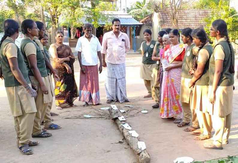 வேளாண் கல்லூரி மாணவிகள் கிராமப்புற மதிப்பீட்டு ஆய்வு