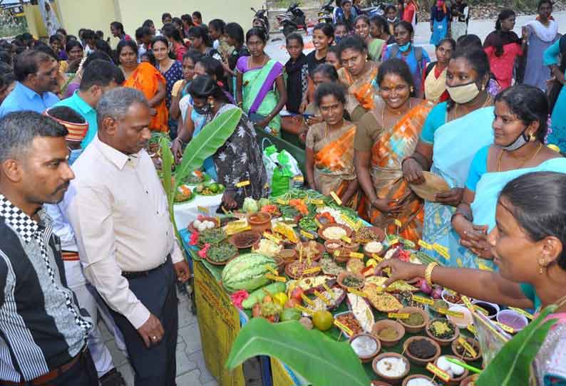 கர்ப்ப காலத்தில் பெண்கள் ஊட்டச்சத்து உணவுகளை எடுத்துக்கொள்ள வேண்டும் கண்காட்சியை தொடங்கி வைத்து கலெக்டர் பேச்சு