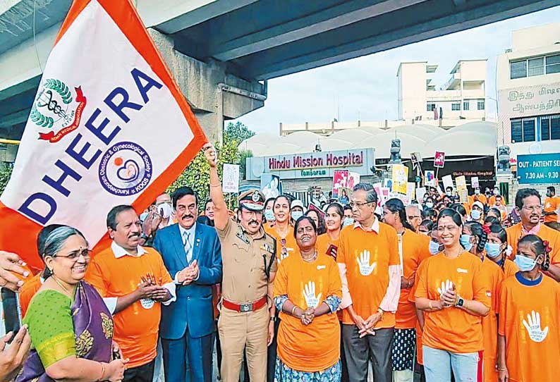 பெண்களுக்கு எதிரான வன்கொடுமைகளை தடுக்க தாம்பரத்தில் விழிப்புணர்வு பேரணி