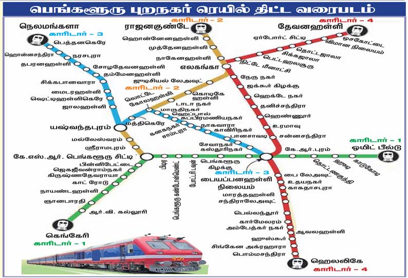 பெங்களூரு நகர மக்களின் நீண்ட கால எதிர்பார்ப்பான புறநகர் ரெயில் திட்டம் கிடப்பில் உள்ளது