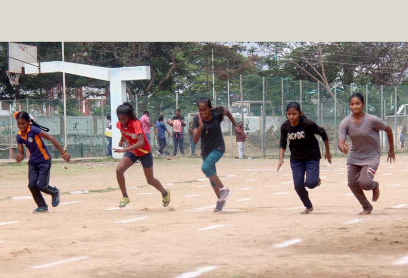 விளையாட்டு விடுதிகளில் சேர மாணவ-மாணவிகளுக்கு தேர்வு-ஏராளமானவர்கள் ஆர்வமுடன் பங்கேற்பு