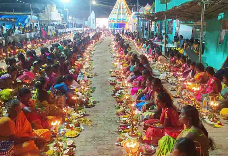 கோட்டூர் முத்துமாரியம்மன் கோவிலில் திருவிளக்கு பூஜை