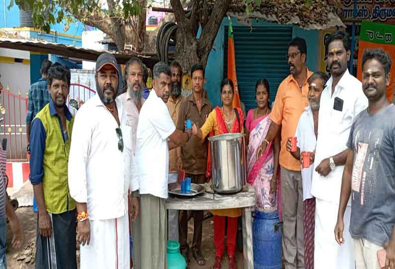 தென்காசியில் பா.ஜனதா சார்பில் பொதுமக்களுக்கு நீர்- மோர் வழங்கல்