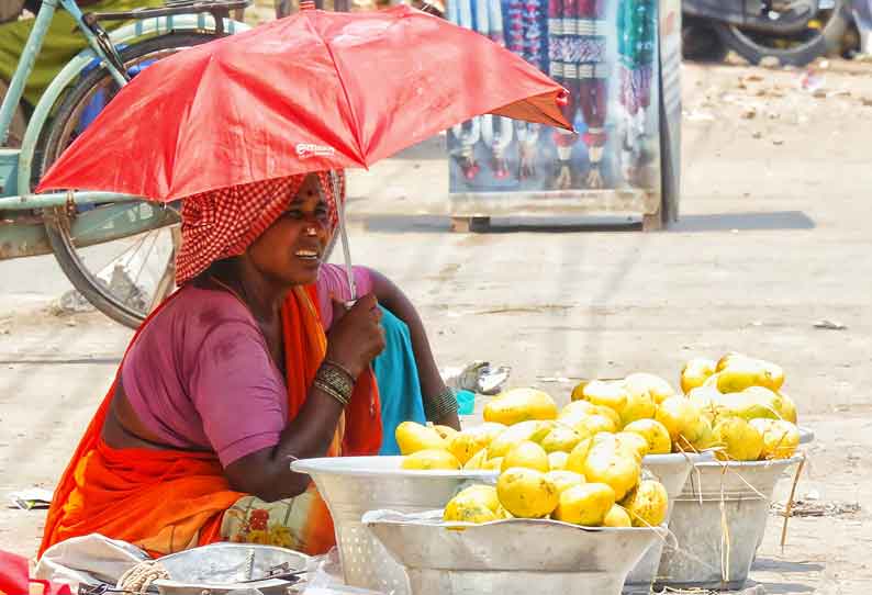 சுட்டெரிக்கும் வெயிலில் வியாபாரம்