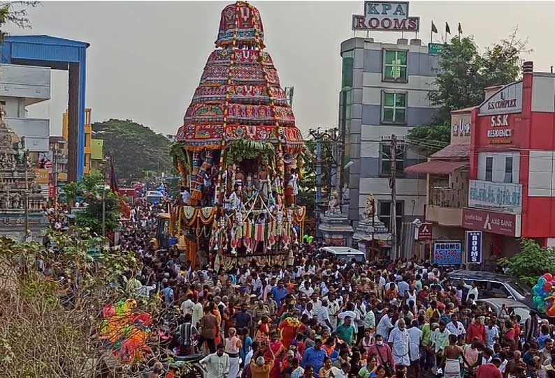 ஸ்ரீராமானுஜர் திருதேர் பவனி: ”கோவிந்தா, கோவிந்தா” என கோஷம் முழங்க தேரை இழுத்த பக்தர்கள்