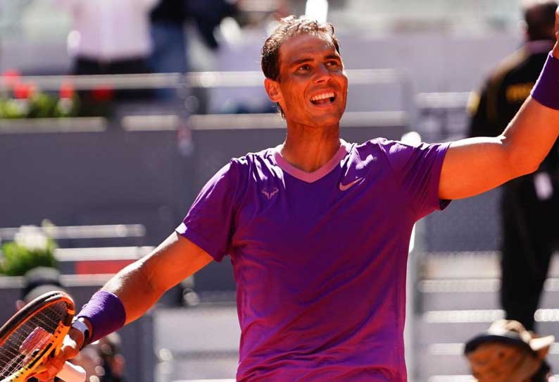 Rafael Nadal advanced to the next round TIme News