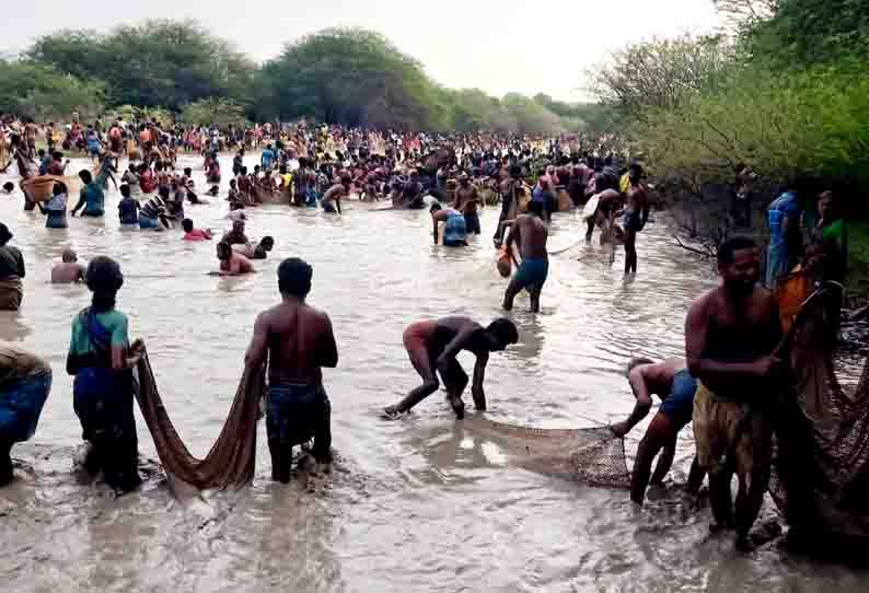 உலகம்பட்டியில் மீன்பிடி திருவிழா