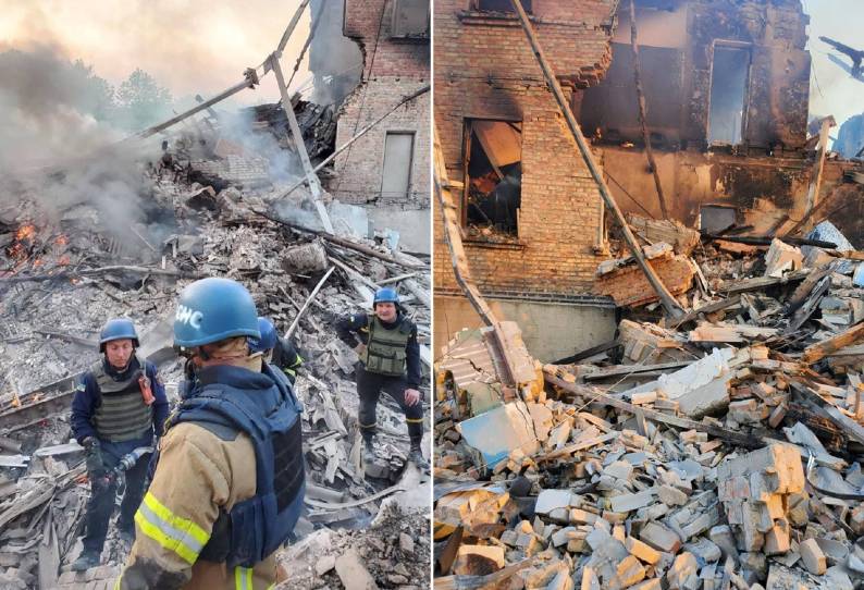 உக்ரைனில் பள்ளி கூடத்தின் மீது வான்வழி தாக்குதல்; 60 பேர் பலி என அச்சம்