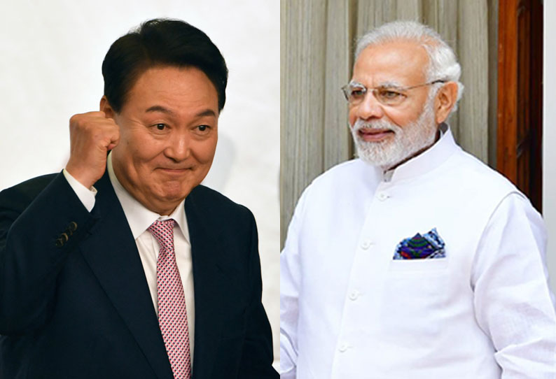 Perdana Menteri Modi menyapa Presiden Korea Selatan yang baru ||  Perdana Menteri Modi mengucapkan selamat kepada Yoon Seok-yeol karena menjabat sebagai presiden baru Korea Selatan!