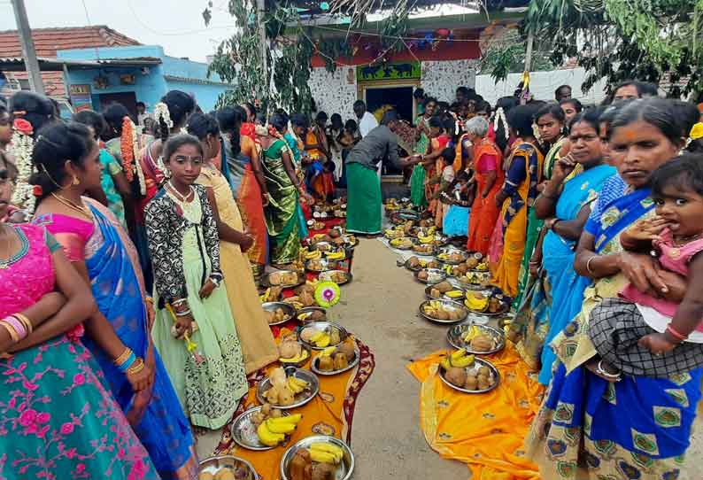 நிமிலேரி முனீஸ்வரன் கோவில் திருவிழா: பெண்கள் மாவிளக்கு ஊர்வலம்