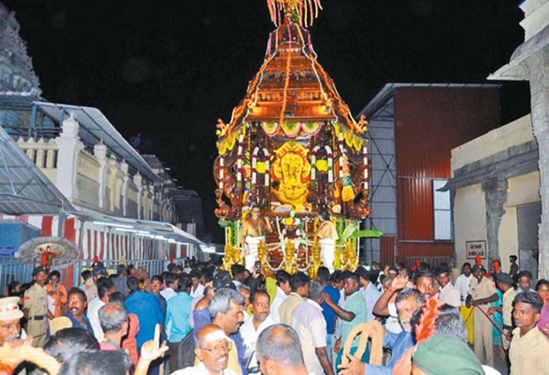 பிரம்மோற்சவ விழா திருத்தணி முருகன் கோவில் தேரோட்டம்