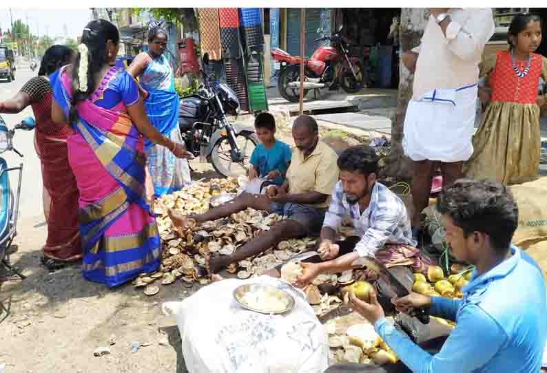 பெரம்பலூரில் நுங்கு விற்பனை அமோகம்