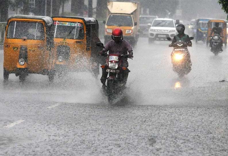 சென்னை புறநகர் பகுதிகளில் பரவலாக மழை