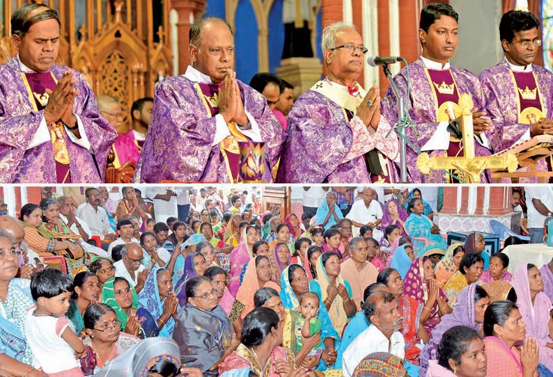 கிறிஸ்தவர்கள் தவக்காலத்தை முன்னிட்டு  இடைக்காட்டூர் திருஇருதய ஆலயத்தில் தொடர் ஆராதனை