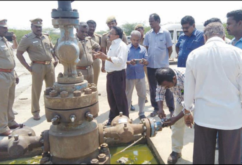 இயற்கை எரிவாயு ஆழ்துளை கிணற்றில் ஏற்பட்ட வாயு கசிவு சரிசெய்யப்பட்டது