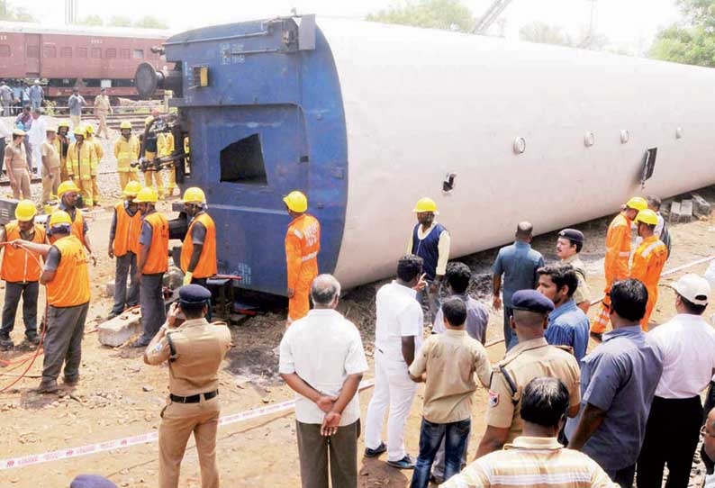 ரெயில் விபத்து மீட்பு பணி ஒத்திகை நிகழ்ச்சியால் பரபரப்பு