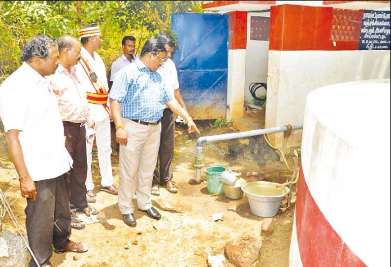 திருமருகல், நாகை ஒன்றியங்களில் குடிநீர் திட்ட பணிகள் கலெக்டர் ஆய்வு