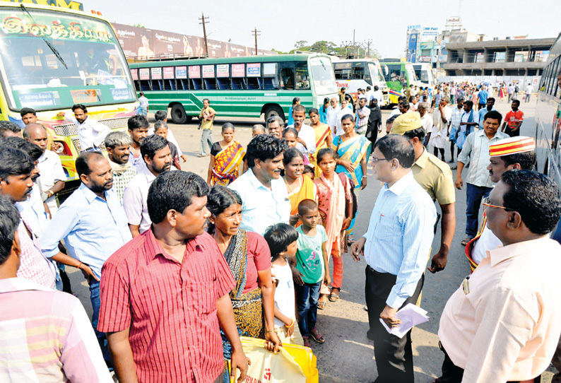 பஸ்களை சேதப்படுத்துபவர்கள் மீது கடும் நடவடிக்கை கலெக்டர் ராஜேஷ் எச்சரிக்கை