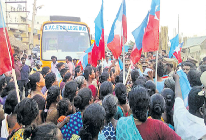 தாம்பரம் அருகே மூடப்பட்ட மதுக்கடை மீண்டும் திறக்கப்பட்டதால் தீவைப்பு; 60 பேர் கைது