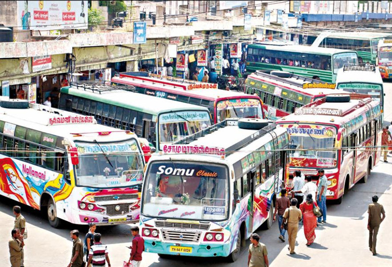 போக்குவரத்துக்கழக ஊழியர்கள் வேலை நிறுத்தம்: திண்டுக்கல் மாவட்டத்தில் 60 சதவீத அரசு பஸ்கள் ஓடின