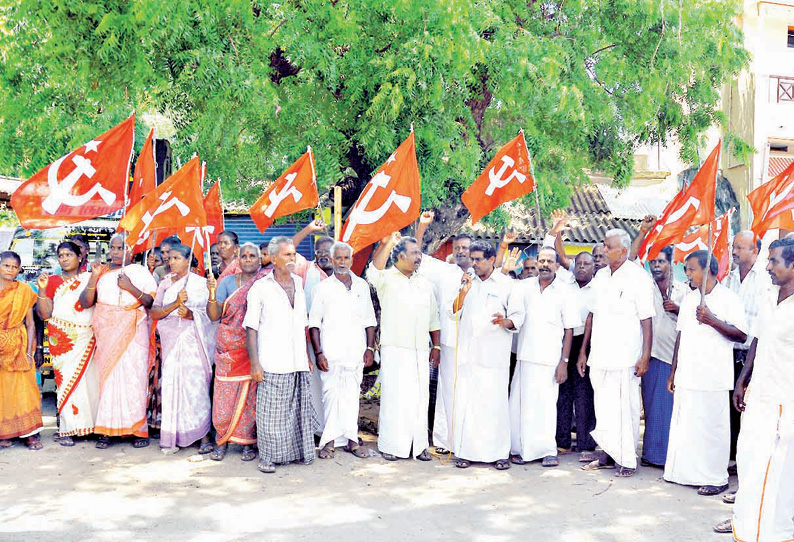 பழனியில் மார்க்சிஸ்ட் கம்யூனிஸ்டு கட்சி ஆர்ப்பாட்டம்