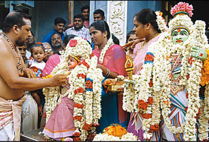 பூரணாங்குப்பத்தில் திரவுபதி அம்மன், அர்ச்சுனன் திருக்கல்யாணம்