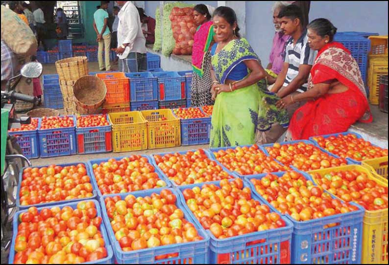 பாலக்கோடு பகுதியில் தக்காளி விலை கிடு, கிடு உயர்வு கிலோ ரூ.70–க்கு