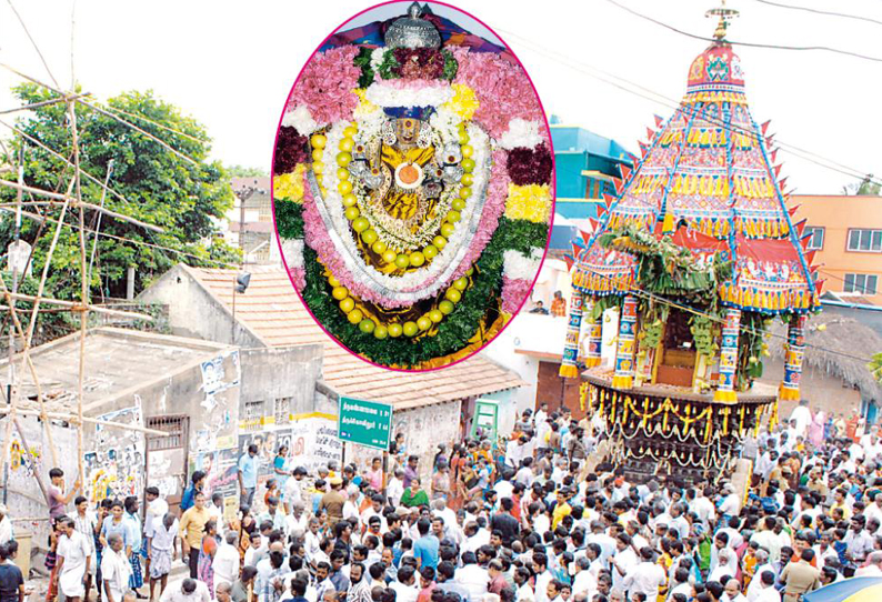 பண்ருட்டி படைவீட்டம்மன் கோவில் தேரோட்டம் திரளான பக்தர்கள் வடம் பிடித்து இழுத்தனர்