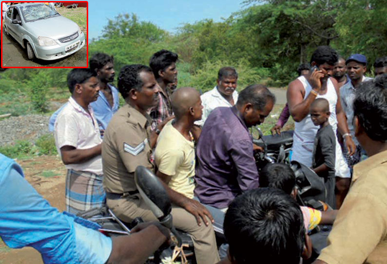 இரும்பு பொருட்களை கடத்திய காரை மோட்டார் சைக்கிளில் விரட்டிய வாலிபர்கள்