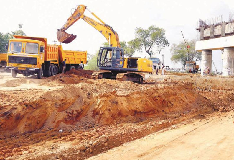 விருதுநகர் ராமமூர்த்தி ரோட்டில் ரெயில்வே மேம்பால கட்டுமான பணி மீண்டும் முடக்கம்