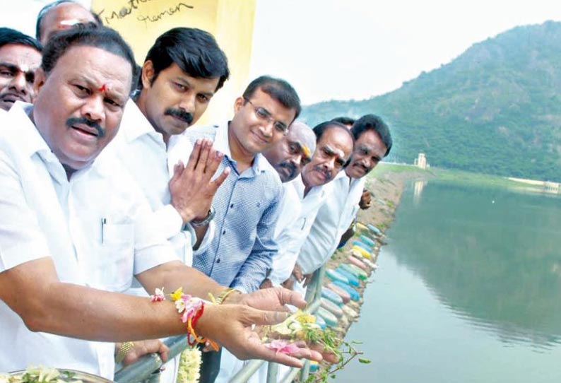 பாசனத்துக்காக பாலாறு- பொருந்தலாறு அணையில் தண்ணீர் திறப்பு அமைச்சர் பங்கேற்பு