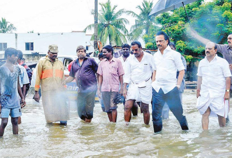 தாம்பரம், பெருங்களத்தூர் பகுதிகளில் வெள்ள பாதிப்புகளை மு.க.ஸ்டாலின் பார்வையிட்டார்