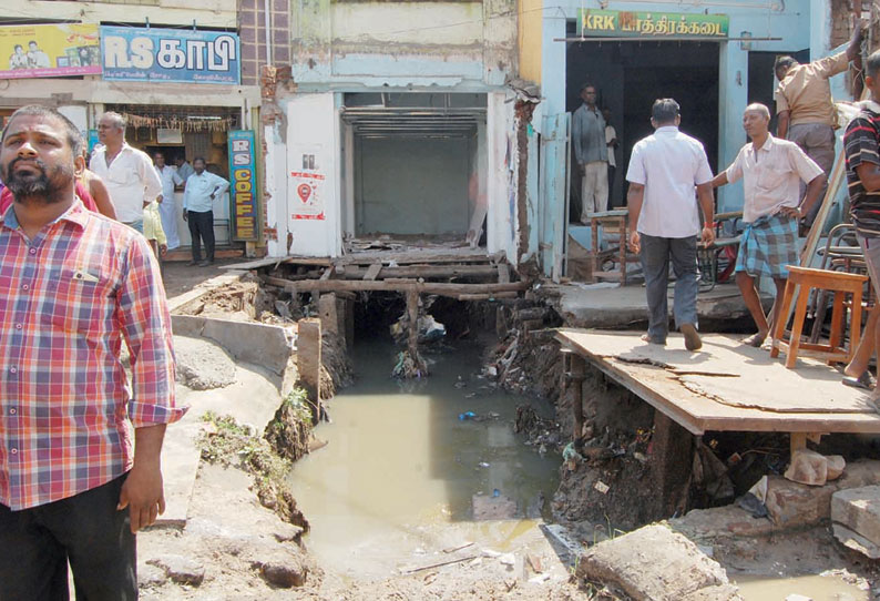 கோவில்பட்டியில், 2–வது நாளாக ஓடை ஆக்கிரமிப்பில் இருந்த கடைகள் அகற்றம்