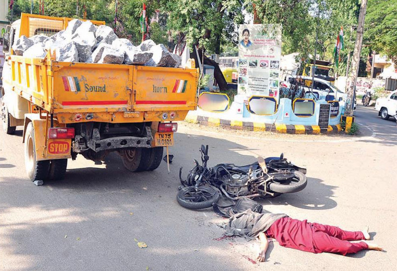 நாகர்கோவிலில் பள்ளிக்கூடம் அருகே நடந்த விபத்தில் பிளஸ்–2 மாணவி பலி