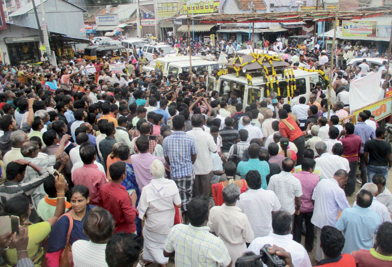 செங்கோட்டை–தென்காசியில் அச்சன்கோவில் ஆபரண பெட்டிக்கு சிறப்பான வரவேற்பு